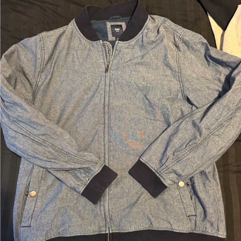 GAP Men's Light Blue Bomber Jacket
